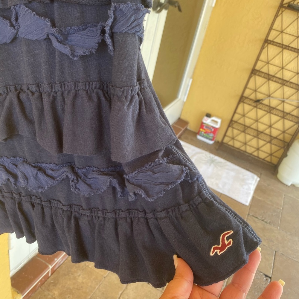 💝 Hollister Tank Top. Size Small. Ruffle. Blue - Picture 6 of 7
